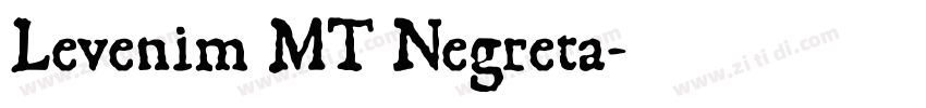 Levenim MT Negreta字体转换